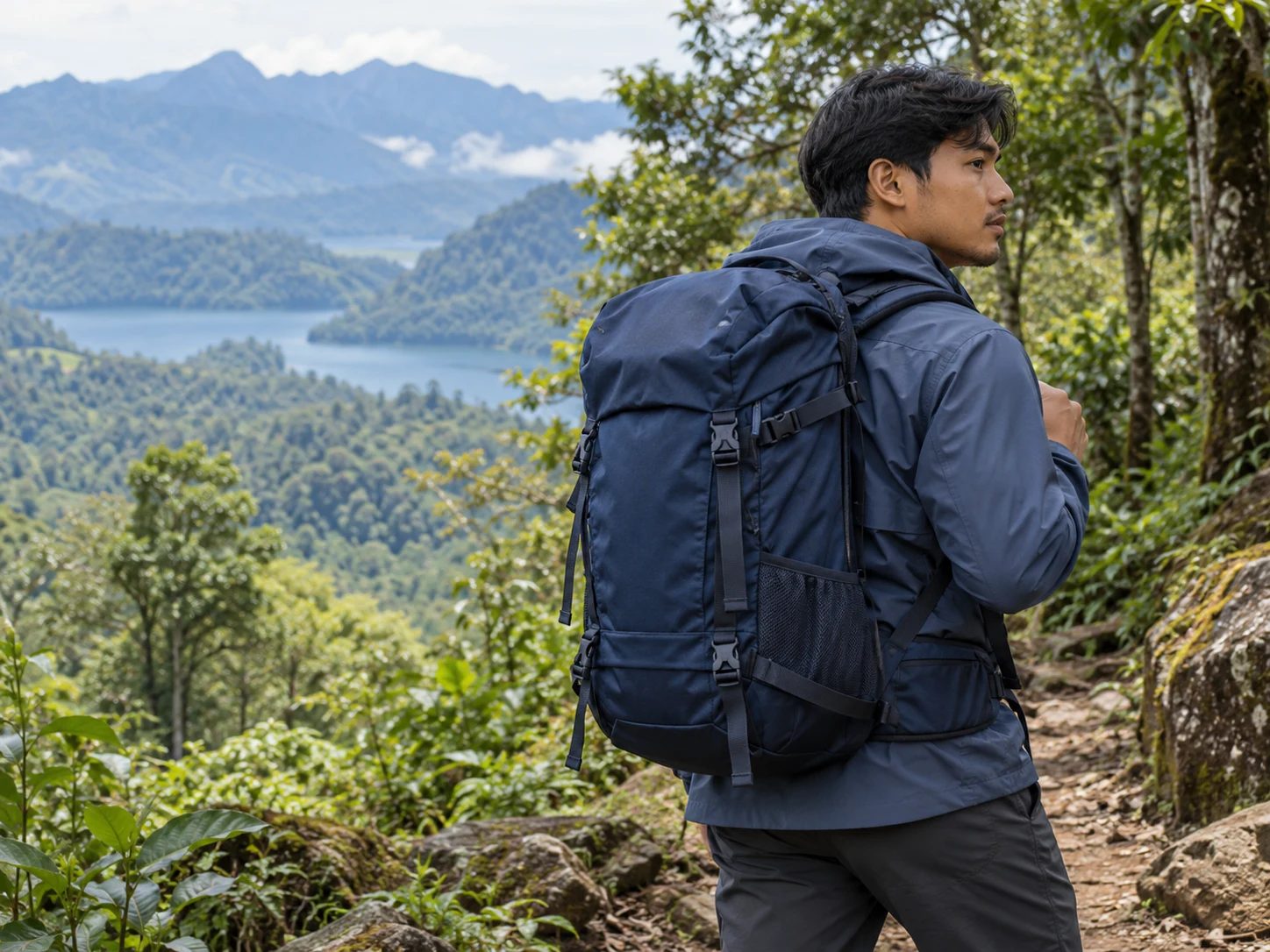 Visual kampanye backpack generatif